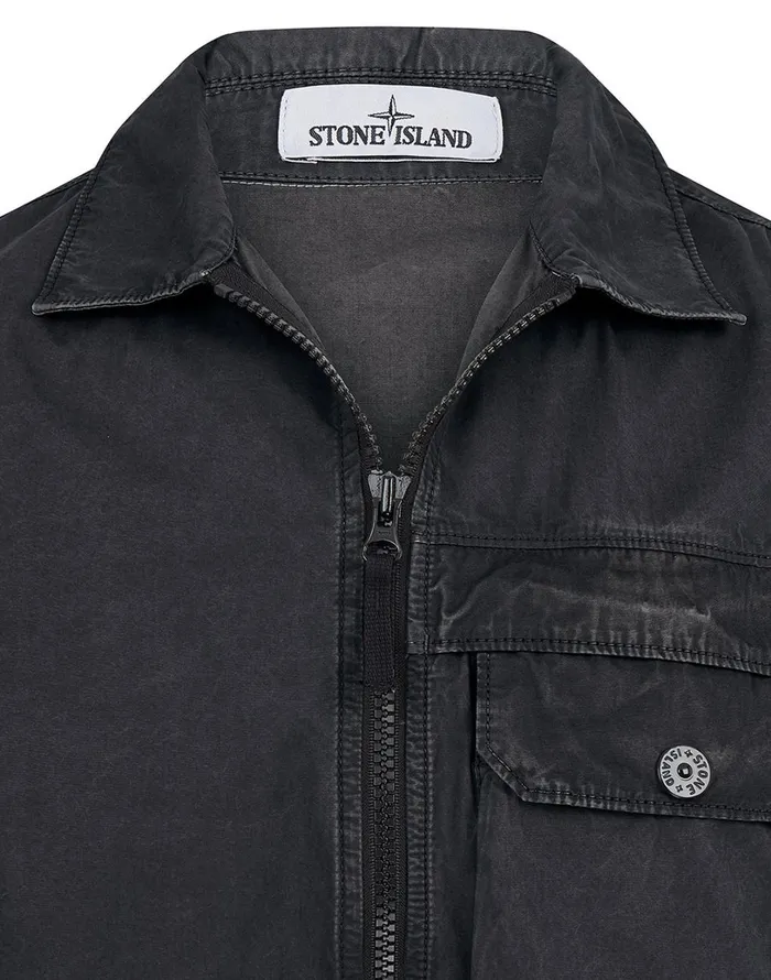 Mens 107Wn TCoOld Overshirt In Charcoal Stone Island Overshirts