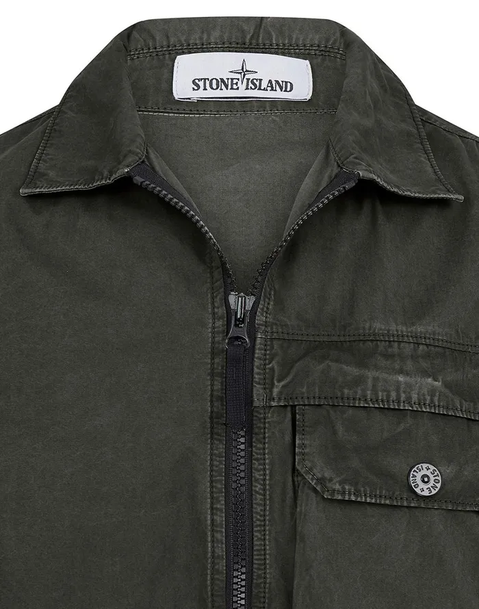 Mens 107Wn TCoOld Overshirt In Dark Forest Stone Island Overshirts