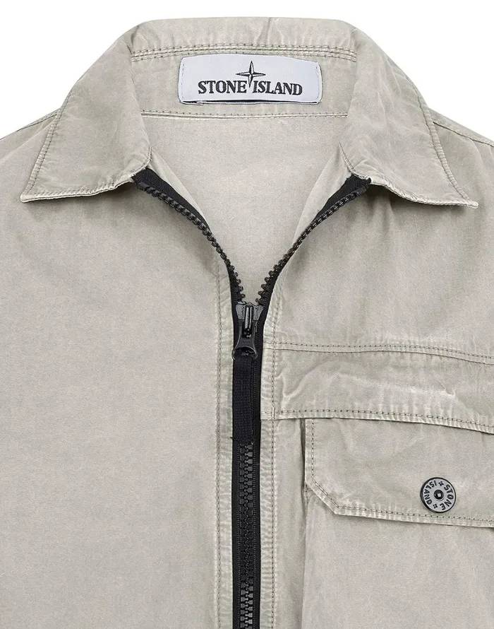 Mens 107Wn TCoOld Overshirt In Dove Grey Stone Island Overshirts