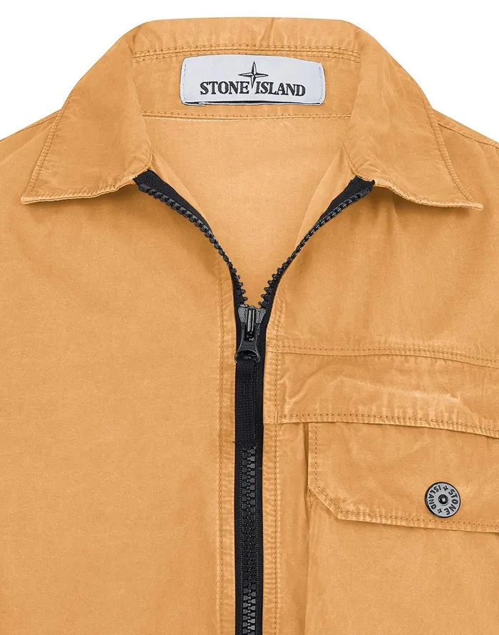 Mens 107Wn TCoOld Overshirt In Orange Stone Island Overshirts