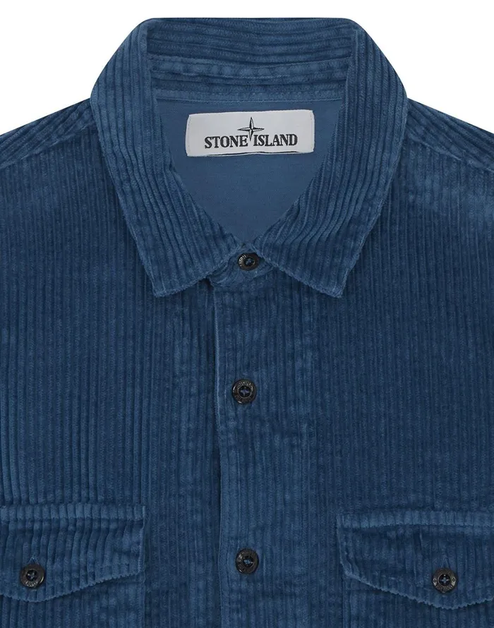 Mens 12111 Long Sleeve Shirt In Periwinkle Stone Island Shirts