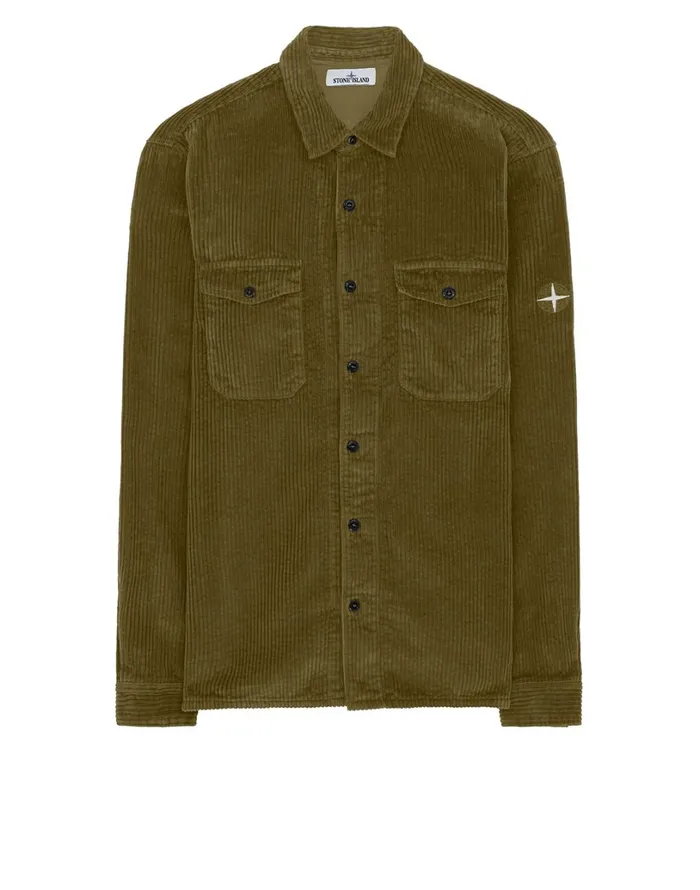 Mens 12111 Long Sleeve Shirt In Tobacco Stone Island Shirts