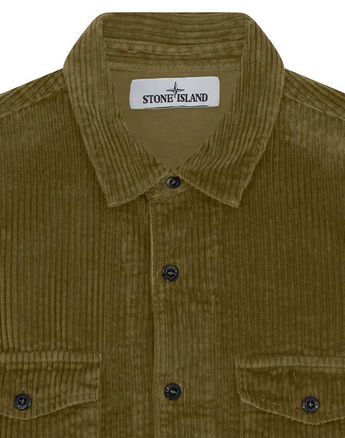 Mens 12111 Long Sleeve Shirt In Tobacco Stone Island Shirts