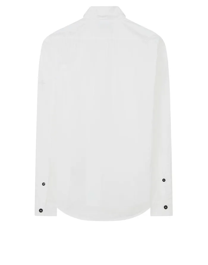 Mens 12501 LongSleeve Shirt In White Stone Island Shirts