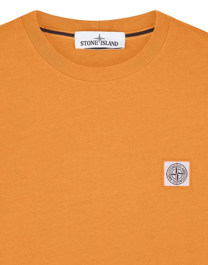 Mens 20467 Pigment Dye ShortSleeve TShirt In Orange Stone Island TShirts