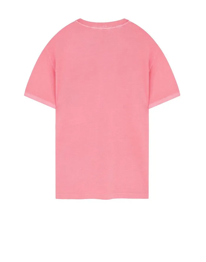 Mens 20467 Pigment Dye ShortSleeve TShirt In Pink Stone Island TShirts