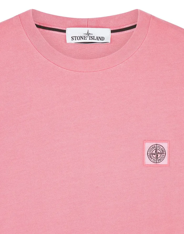 Mens 20467 Pigment Dye ShortSleeve TShirt In Pink Stone Island TShirts
