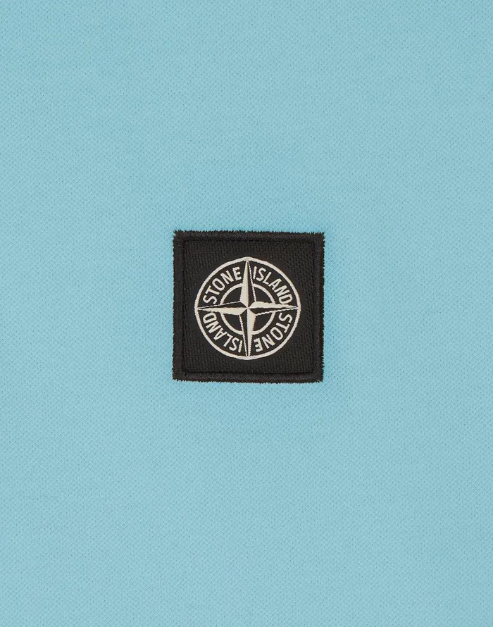 Mens 22S18 Short Sleeve Polo Shirt In Aqua Stone Island Polo Shirts