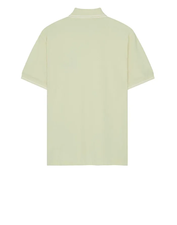Mens 22S18 Short Sleeve Polo Shirt In Butter Stone Island Polo Shirts