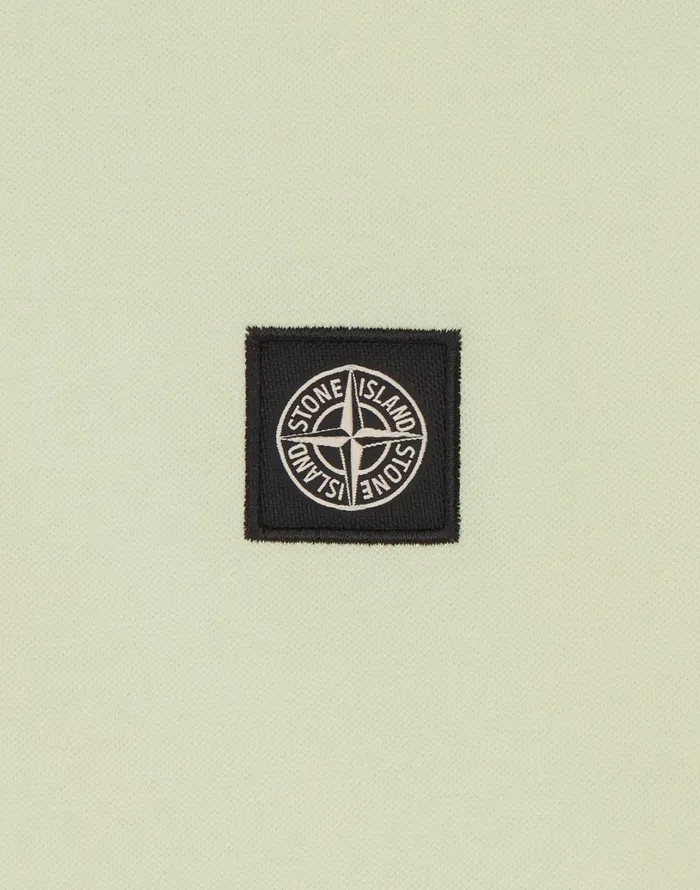 Mens 22S18 Short Sleeve Polo Shirt In Butter Stone Island Polo Shirts