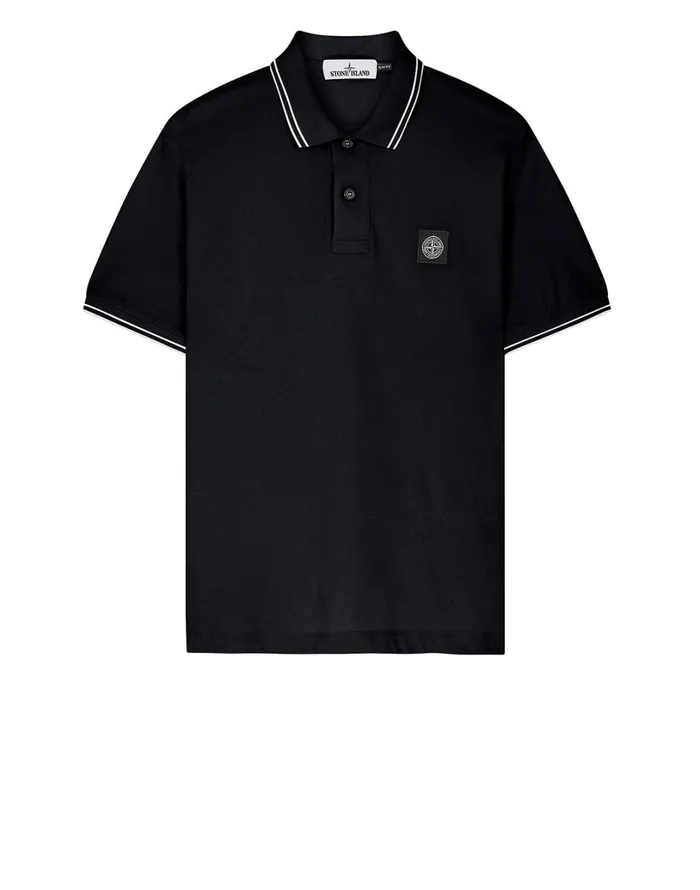 Mens 22S18 Short Sleeve Polo Shirt In Navy Stone Island Polo Shirts