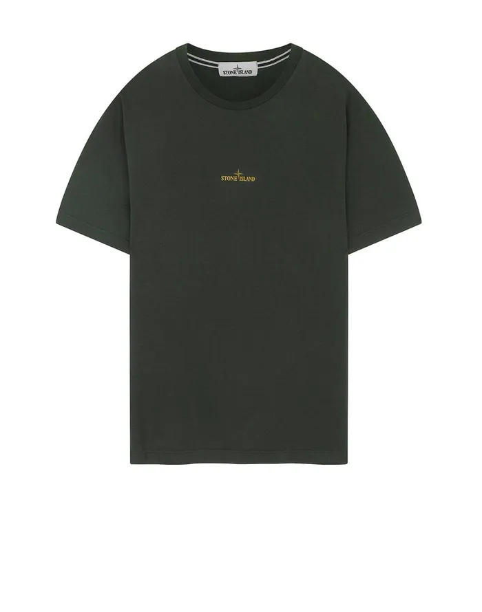 Mens 2Ns81 Paint Stroke 2 Short Sleeve TShirt In Dark Forest Stone Island TShirts Mens 2Ns81 Paint Stroke 2 Short Sleeve TShirt In Dark Forest Stone Island TShirts