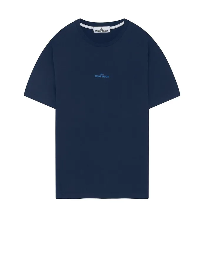 Mens 2Ns81 Paint Stroke 2 Short Sleeve TShirt In Marine Blue Stone Island TShirts Mens 2Ns81 Paint Stroke 2 Short Sleeve TShirt In Marine Blue Stone Island TShirts