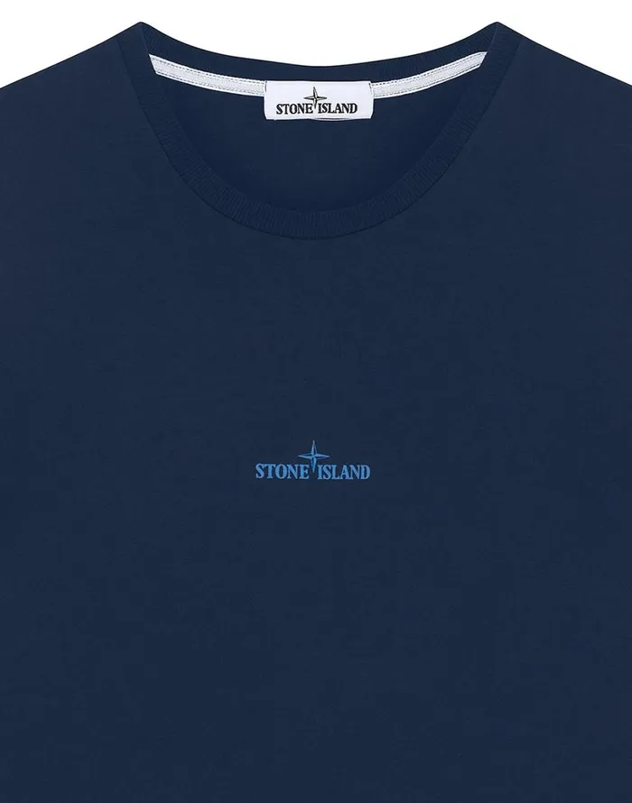 Mens 2Ns81 Paint Stroke 2 Short Sleeve TShirt In Marine Blue Stone Island TShirts