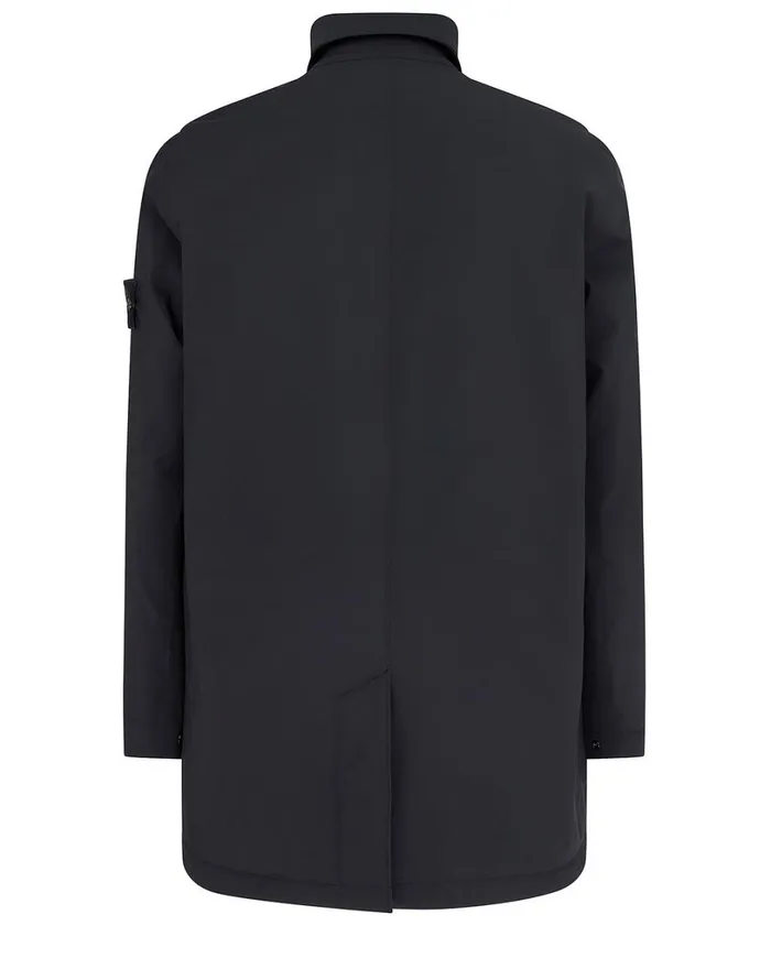 Mens 41727 Soft ShellR With Primaloft Insulation Trench Coat In Black Stone Island Coats 038 Jackets
