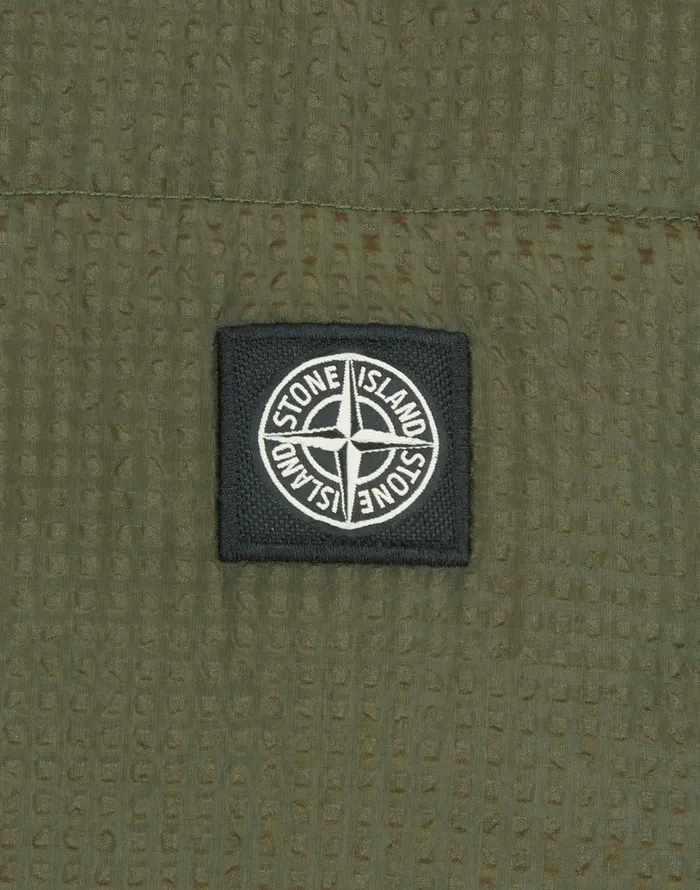 Mens 42634 PolyColour Frame DownTc Hooded Blouson In Dark Forest Stone Island Coats 038 Jackets
