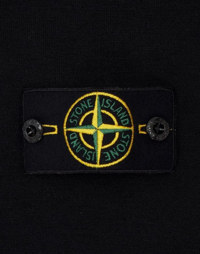 Mens 512A1 Knitted Polo Shirt In Black Stone Island Polo Shirts