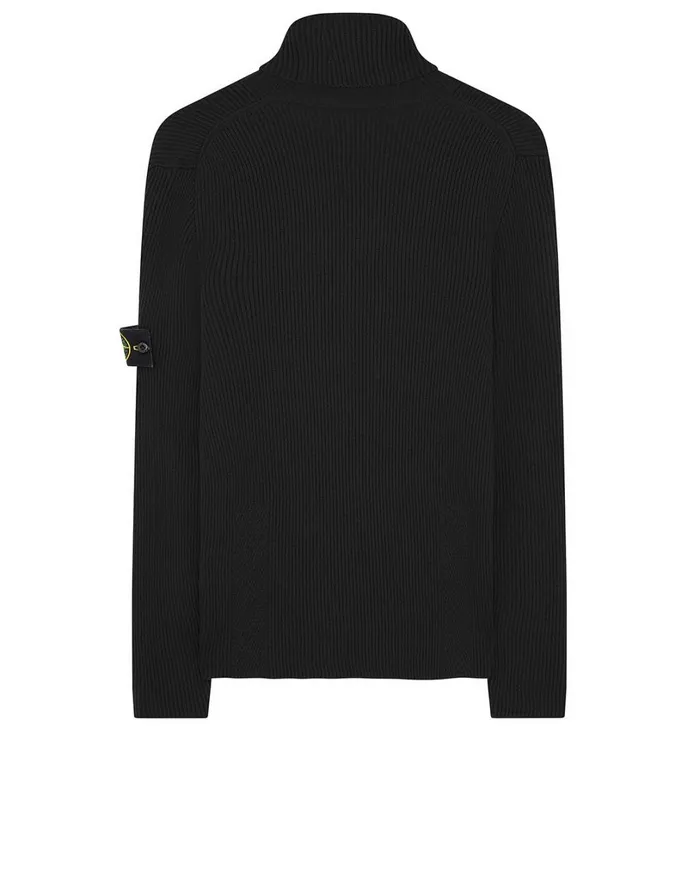 Mens 522C2 Turtleneck Jumper In Black Stone Island Knitwear