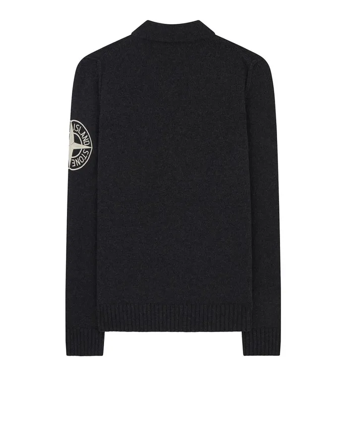 Mens 592C7 Crewneck Jumper In Black Stone Island Knitwear