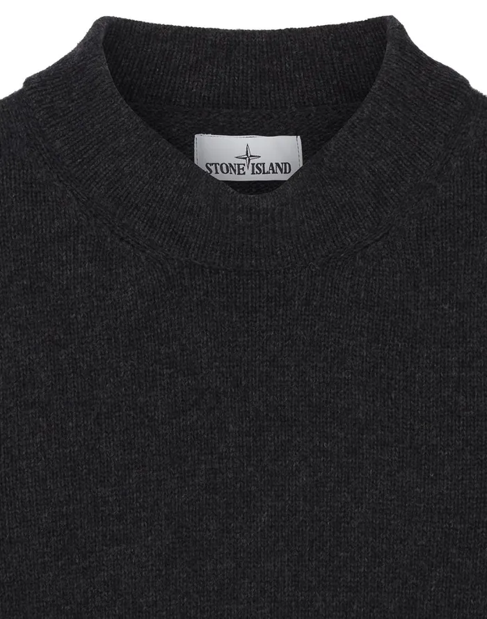 Mens 592C7 Crewneck Jumper In Black Stone Island Knitwear