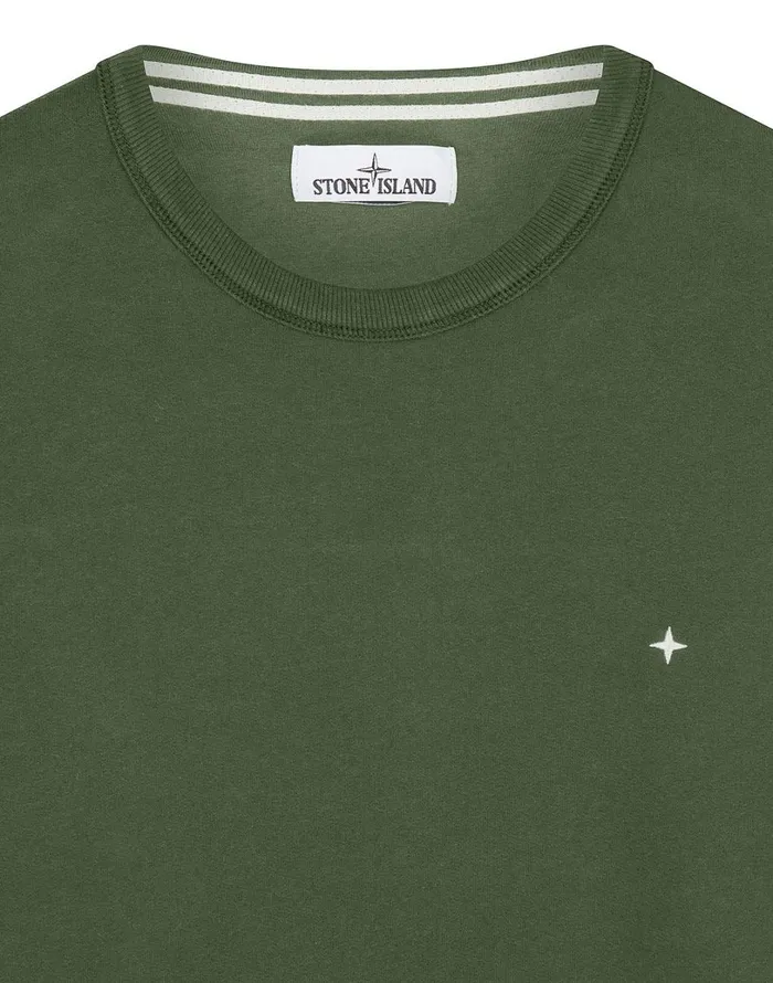 Mens 60820 Crewneck Sweatshirt In Dark Forest Stone Island Sweatshirts