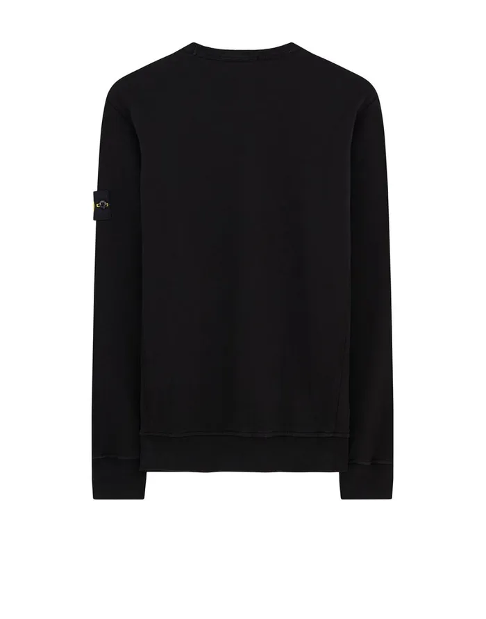 Mens 63020 Sweatshirt In Black Stone Island Sweatshirts