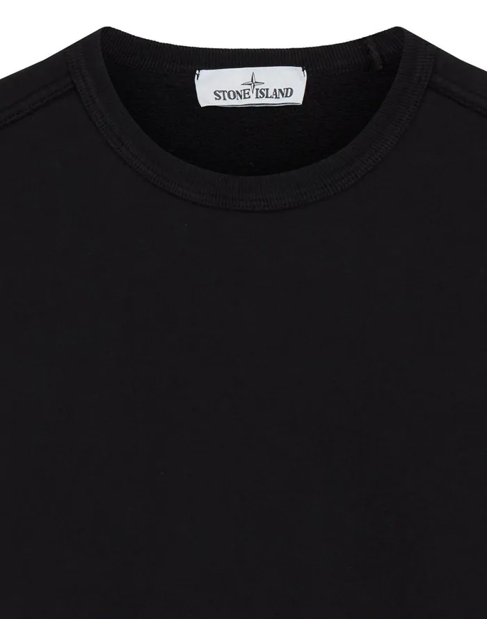 Mens 63020 Sweatshirt In Black Stone Island Sweatshirts