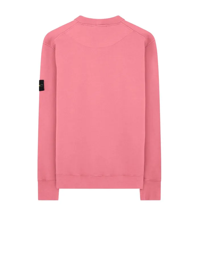Mens 63020 Sweatshirt In Pink Stone Island Sweatshirts