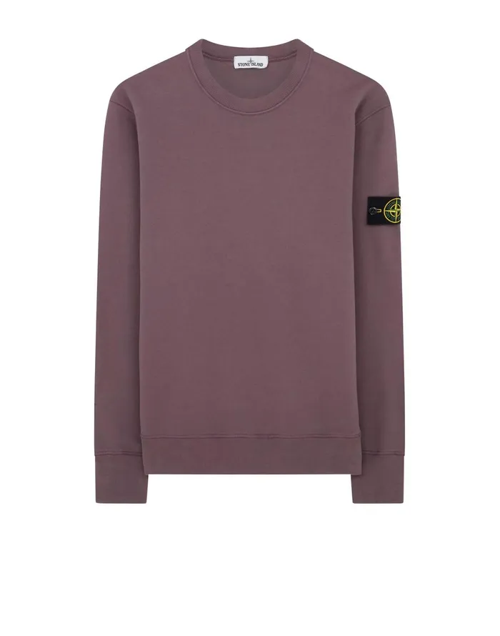 Mens 63020 Sweatshirt In Violet Stone Island Sweatshirts