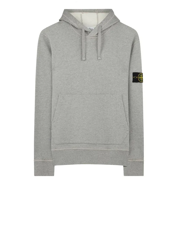 Mens 64120 Hooded Sweatshirt In Dust Stone Island Sweatshirts