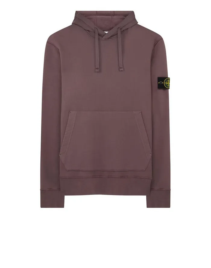 Mens 64120 Hooded Sweatshirt In Violet Stone Island Sweatshirts