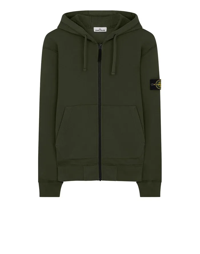 Mens 64220 Hooded Full Zip Sweatshirt In Dark Forest Stone Island Sweatshirts Mens 64220 Hooded Full Zip Sweatshirt In Dark Forest Stone Island Sweatshirts