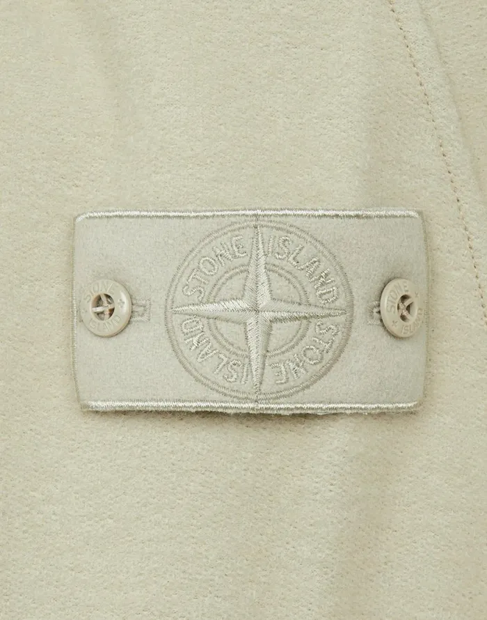 Mens 651F5 Hooded Full Zip Sweatshirt In Beige Stone Island Sweatshirts