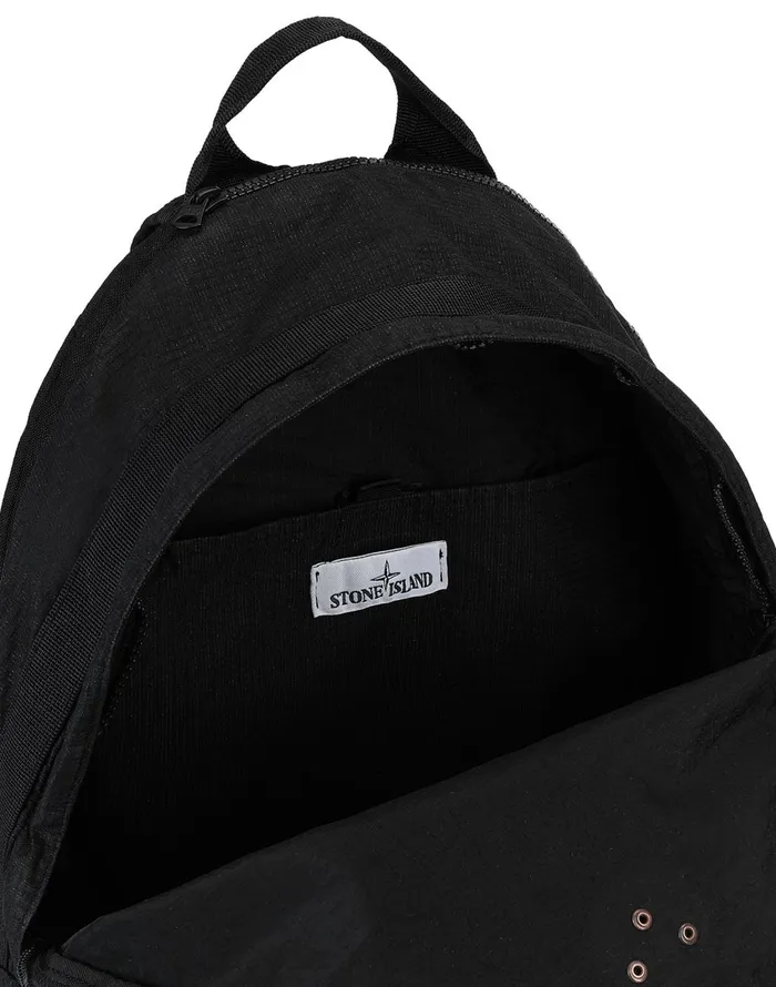 Mens 917P1 Stone IslandPorterReflective Weave RipstopTc In Black Stone Island Bags