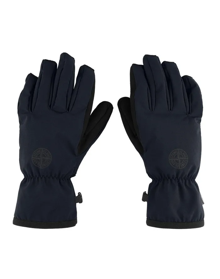 Mens 92429 Soft ShellR Gloves In Navy Stone Island Gloves
