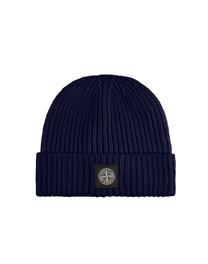 Mens N10B5 Beanie In Navy Stone Island Caps 038 Beanies