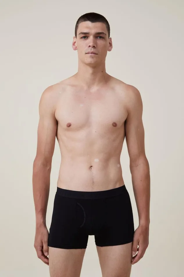 Mens Organic Cotton Trunks Blackblack Men Cotton On Socks and Underwear