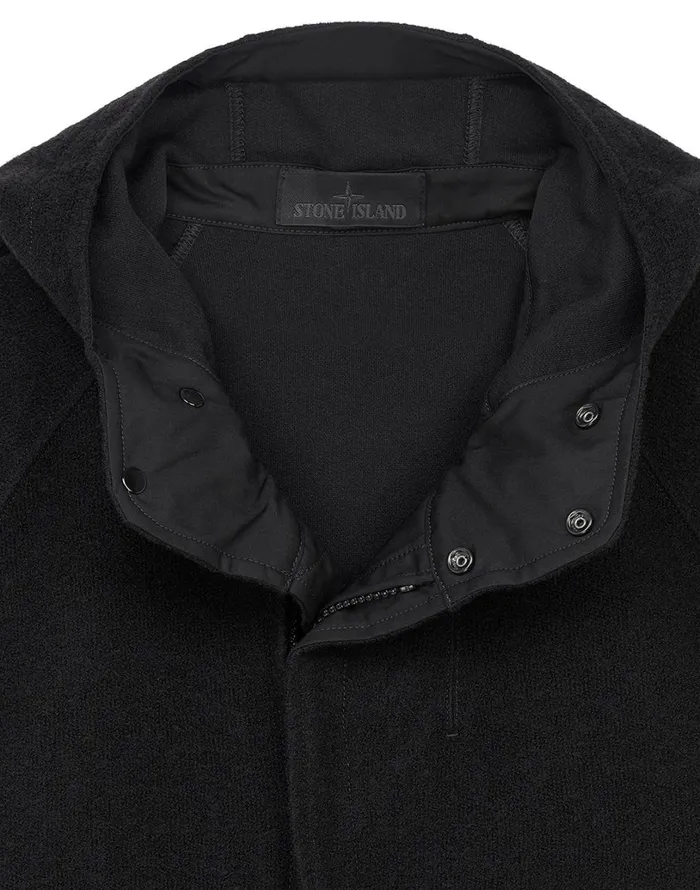 Mens Sweatshirts Stone Island 651F5 Hooded Full Zip Sweatshirt In BlackSweatshirts Black