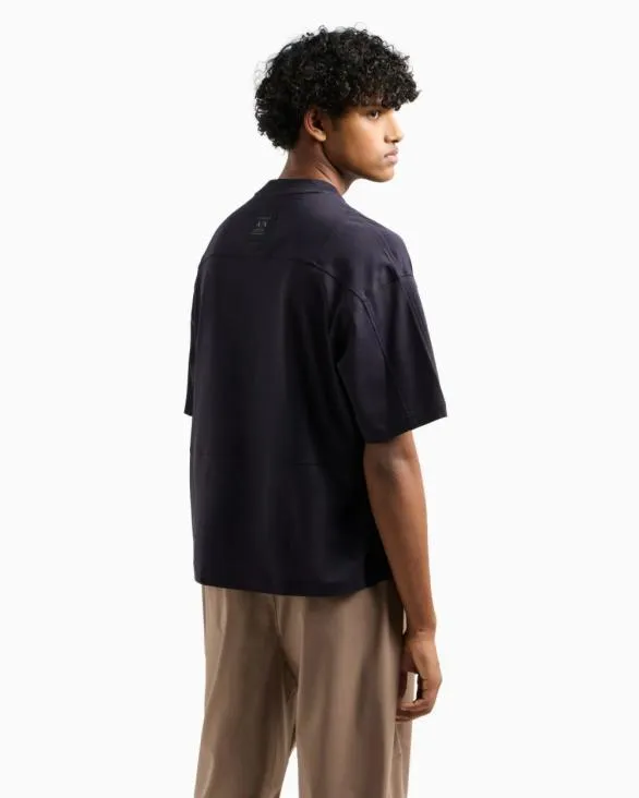 Mercerized Cotton Shortsleeved Sweatshirt Navyblue Men Armani Sweatshirts Mercerized Cotton Shortsleeved Sweatshirt Navyblue Men Armani Sweatshirts