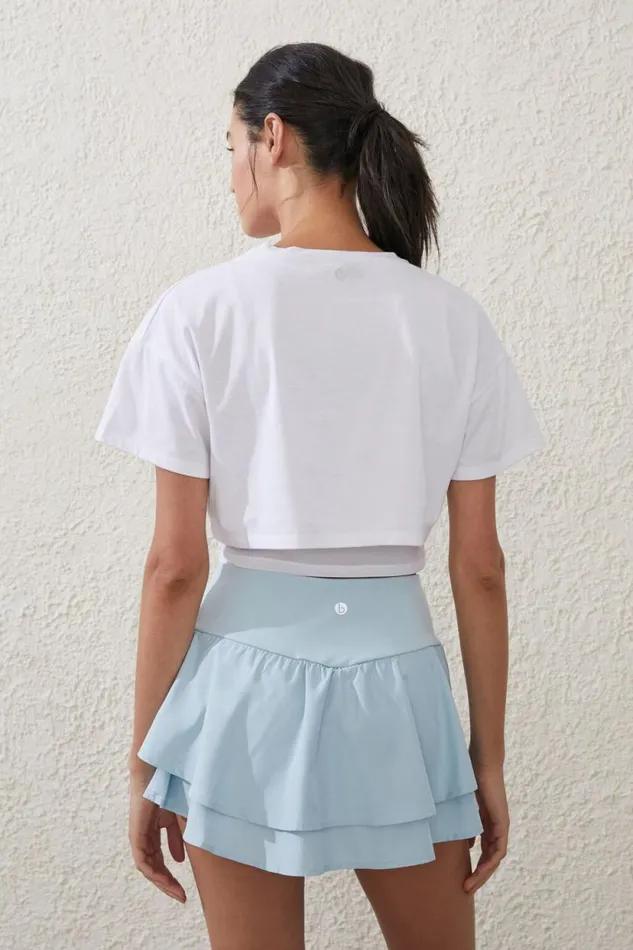 Mesh Layered Tshirt White Women Cotton On Tops