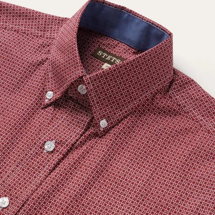 Micro Print ButtonFront Shirt Micro Print Buttonfront Shirt Men Stetson Modern Cut
