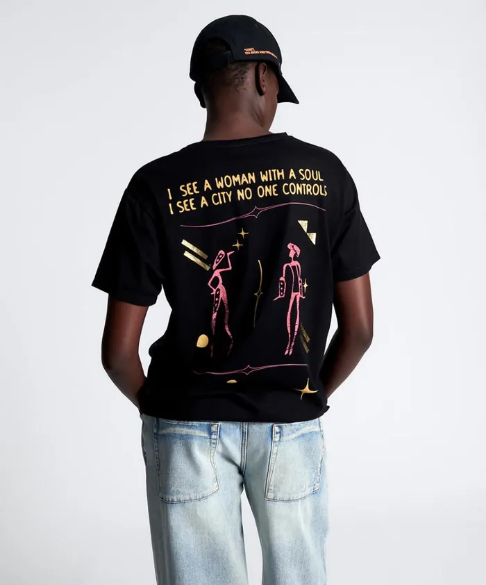 MIDH GOLD LYRICS ORGANIC UNISEX TEE Women One Teaspoon Basic Tees MIDH GOLD LYRICS ORGANIC UNISEX TEE Women One Teaspoon Basic Tees