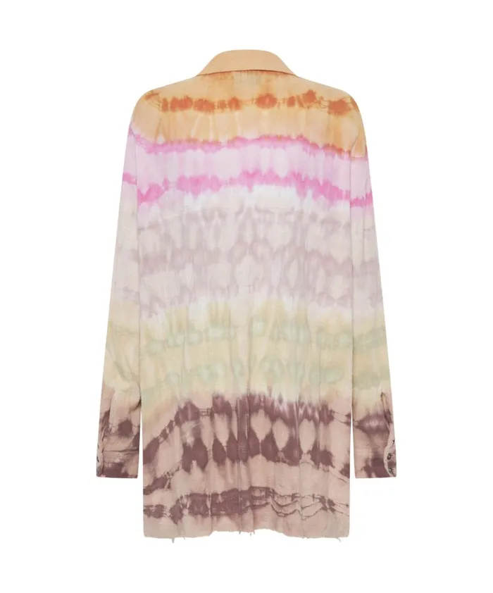 MIRAGE HAND DYED MUSLIN LONGLINE SHIRT Women One Teaspoon Shirts MIRAGE HAND DYED MUSLIN LONGLINE SHIRT Women One Teaspoon Shirts