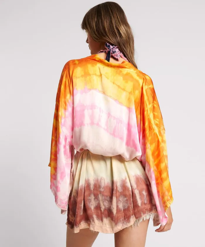 MIRAGE HAND DYED SATIN KIMONO Women One Teaspoon Jackets MIRAGE HAND DYED SATIN KIMONO Women One Teaspoon Jackets