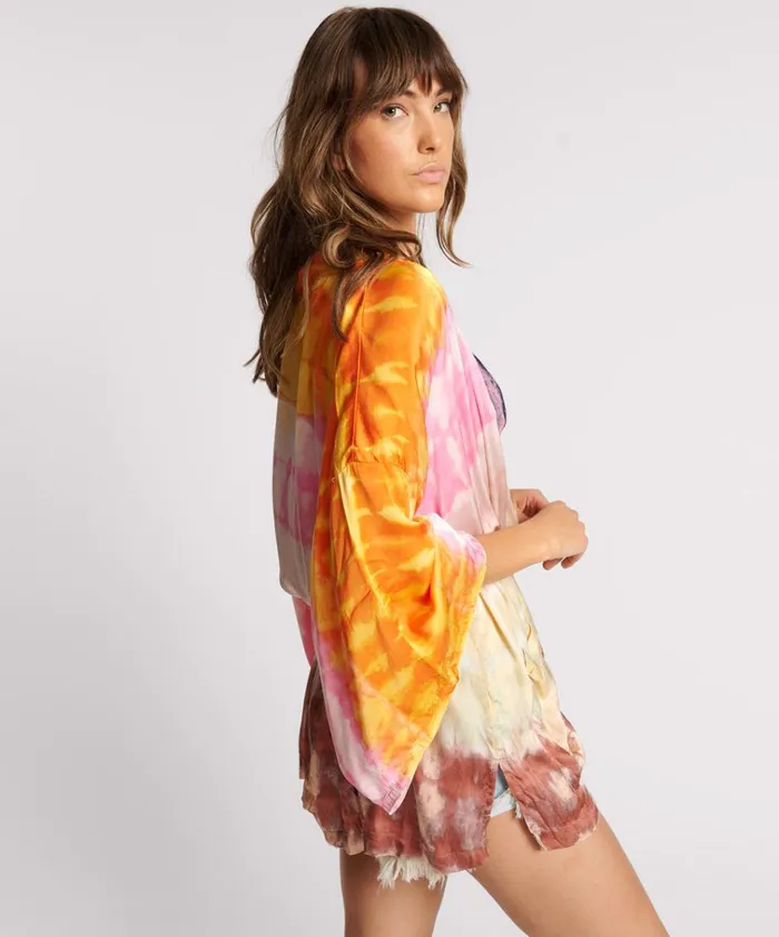 MIRAGE HAND DYED SATIN KIMONO Women One Teaspoon Jackets MIRAGE HAND DYED SATIN KIMONO Women One Teaspoon Jackets