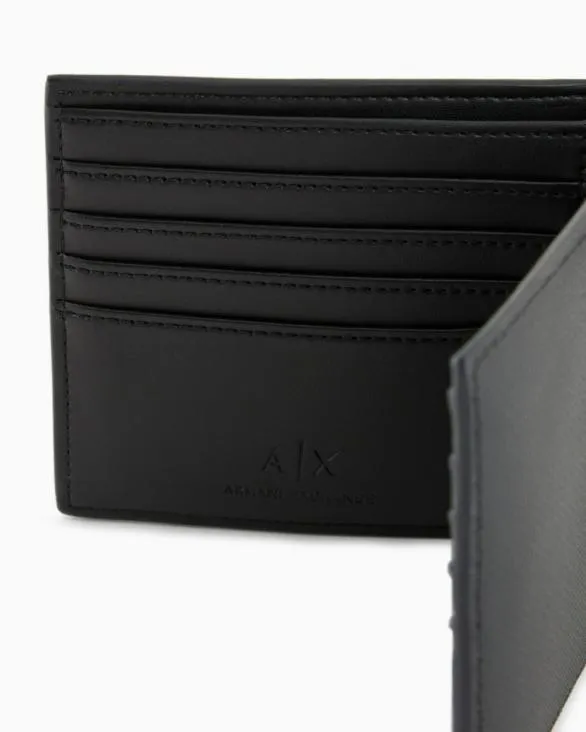 Monogram And Stripe Bifold Card Holder Navyblue Men Armani Wallets And Small Leather Goods Monogram And Stripe Bifold Card Holder Navyblue Men Armani Wallets And Small Leather Goods