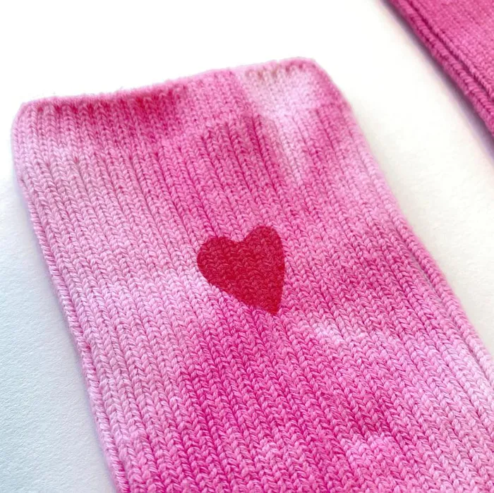 MONROW ACCESSORIES Organic Tie Dye Love Socks Hot Pink 8211 Shop