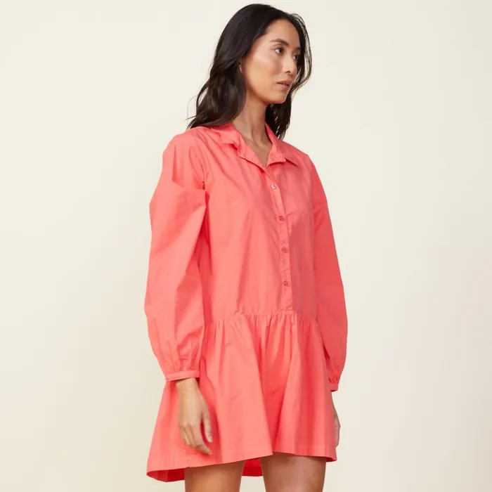 MONROW DRESSES Poplin Easy Shirt Dress Watermelon 8211 Shop