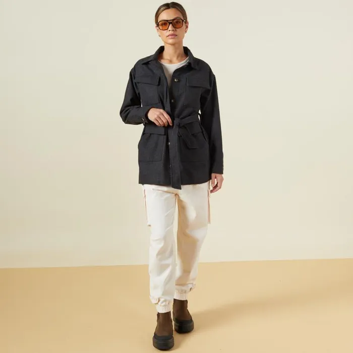 MONROW JACKETS Safari Jacket Charcoal 8211 Shop