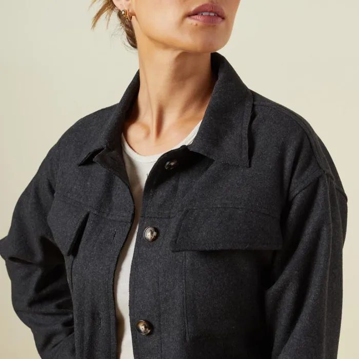 MONROW JACKETS Safari Jacket Charcoal 8211 Shop
